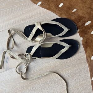 black suede studio Black and Tan Women's Sandals